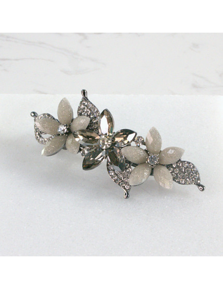 Klamra francuska 3 kwiatki z kryształkami Lolita Akcesoria