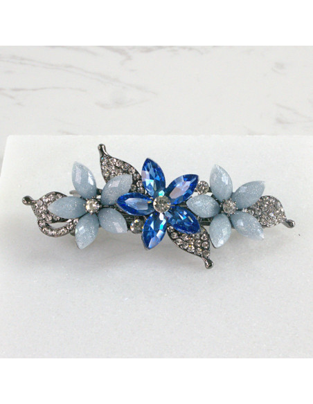 Klamra francuska 3 kwiatki z kryształkami Lolita Akcesoria