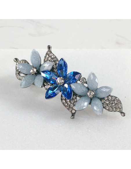 Klamra francuska 3 kwiatki z kryształkami Lolita Akcesoria