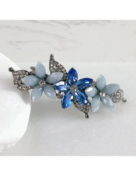 Klamra francuska 3 kwiatki z kryształkami Lolita Akcesoria