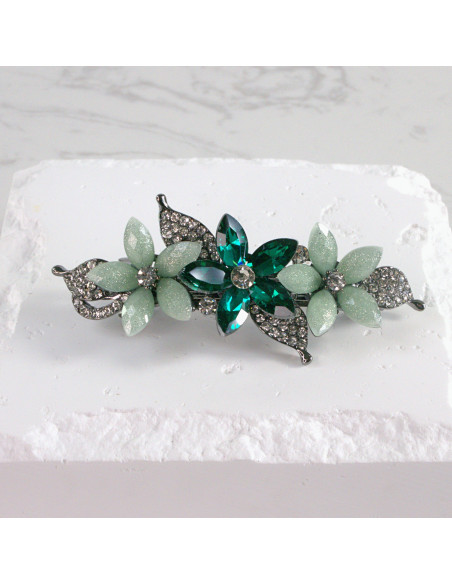 Klamra francuska 3 kwiatki z kryształkami Lolita Akcesoria