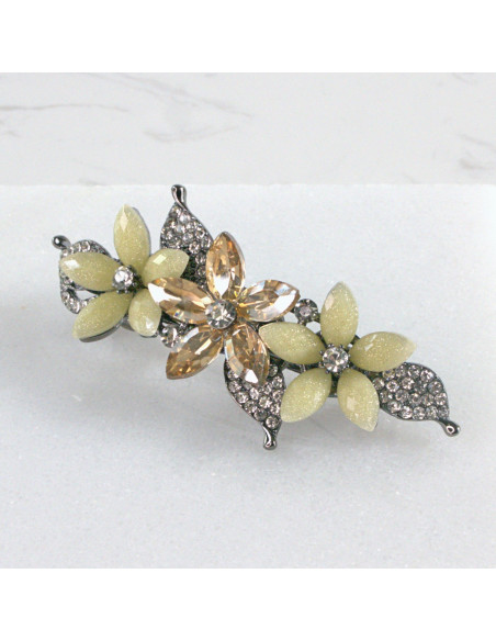 Klamra francuska 3 kwiatki z kryształkami Lolita Akcesoria