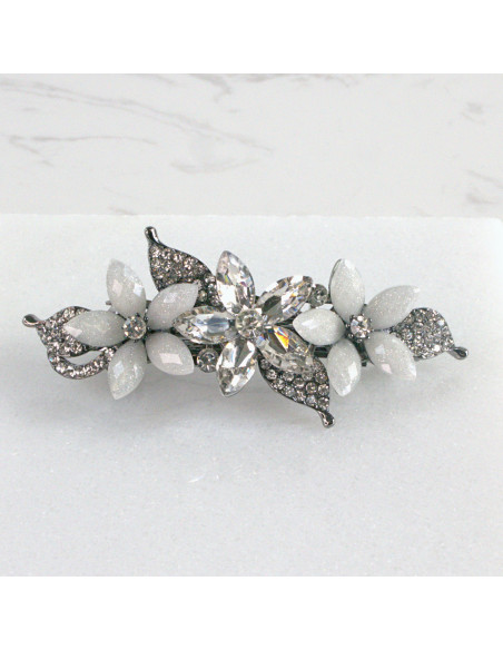 Klamra francuska 3 kwiatki z kryształkami Lolita Akcesoria