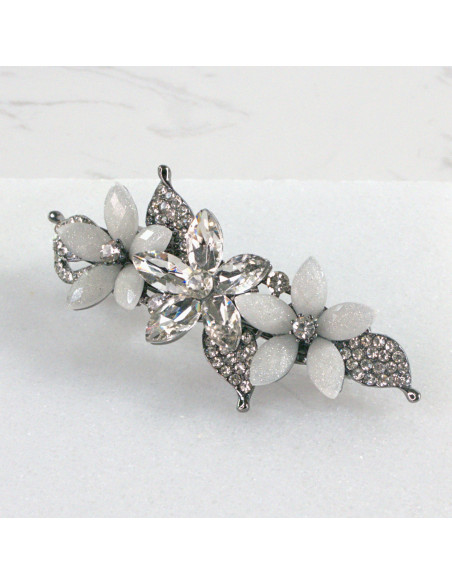 Klamra francuska 3 kwiatki z kryształkami Lolita Akcesoria