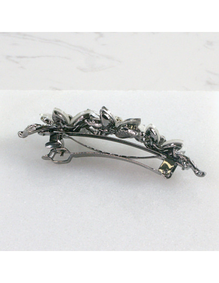 Klamra francuska 3 kwiatki z kryształkami Lolita Akcesoria