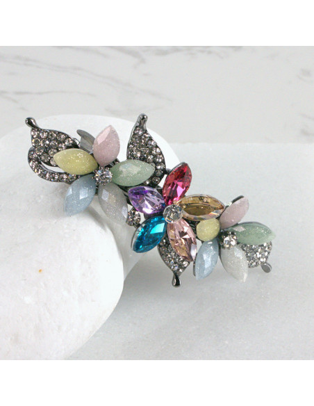 Klamra francuska 3 kwiatki z kryształkami Lolita Akcesoria