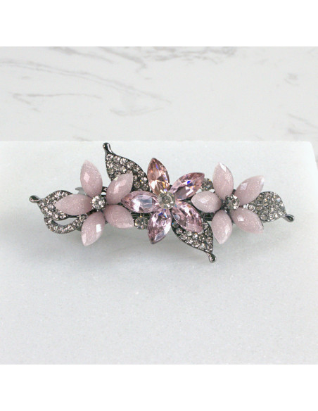 Klamra francuska 3 kwiatki z kryształkami Lolita Akcesoria