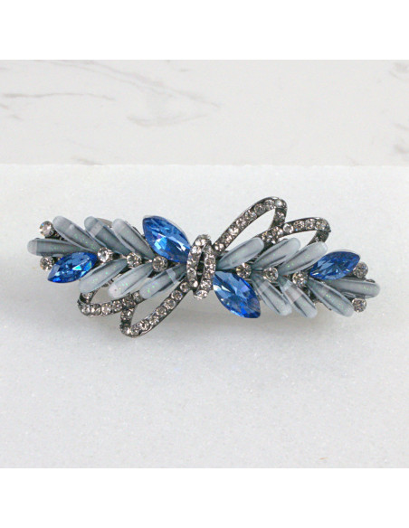 Klamra francuska kryształki i cyrkonia a'la kokarda Lolita Akcesoria