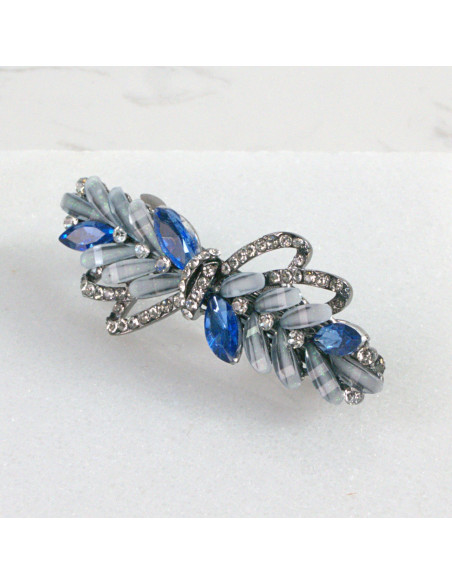 Klamra francuska kryształki i cyrkonia a'la kokarda Lolita Akcesoria