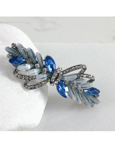 Klamra francuska kryształki i cyrkonia a'la...