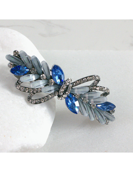 Klamra francuska kryształki i cyrkonia a'la kokarda Lolita Akcesoria