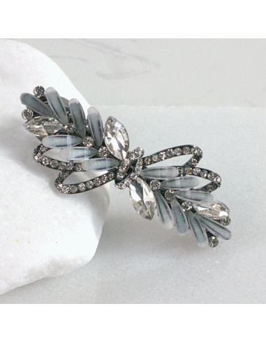 Klamra francuska kryształki i cyrkonia a'la...