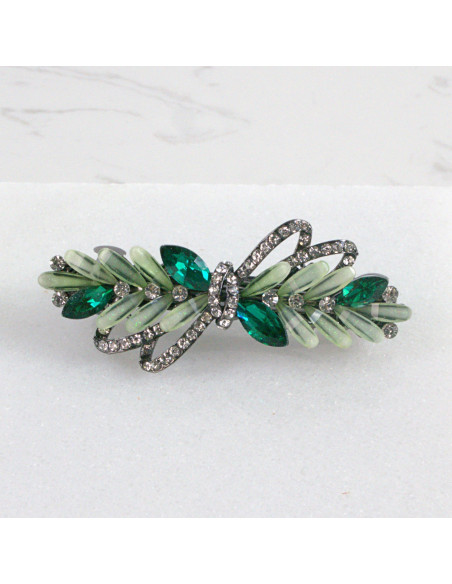 Klamra francuska kryształki i cyrkonia a'la kokarda Lolita Akcesoria