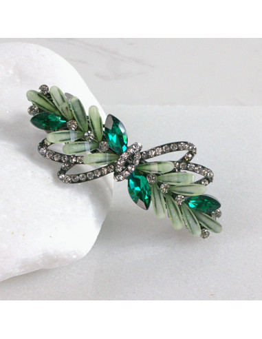 Klamra francuska kryształki i cyrkonia a'la...