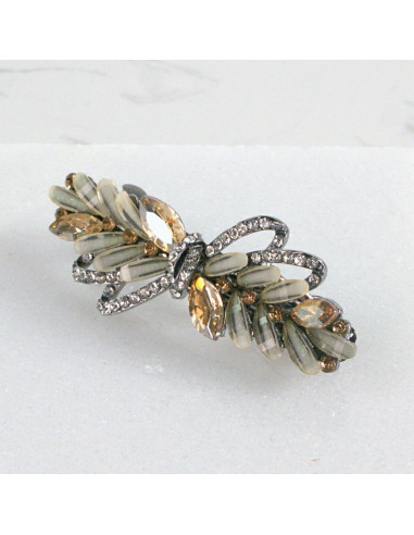 Klamra francuska kryształki i cyrkonia a'la...