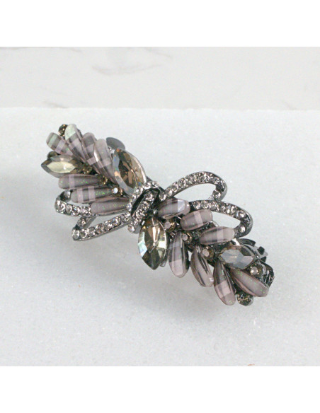 Klamra francuska kryształki i cyrkonia a'la kokarda Lolita Akcesoria