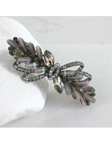 Klamra francuska kryształki i cyrkonia a'la...