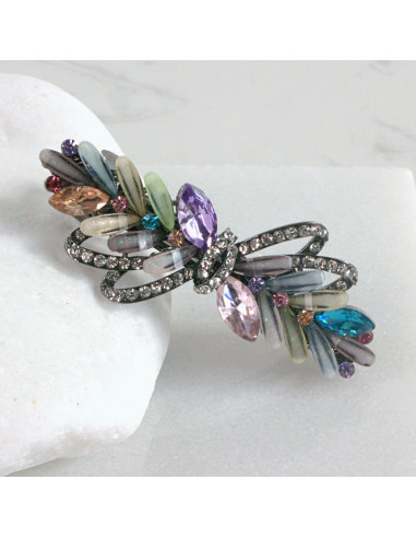 Klamra francuska kryształki i cyrkonia a'la...