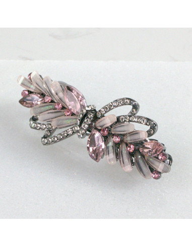 Klamra francuska kryształki i cyrkonia a'la...