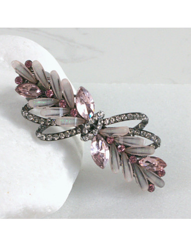 Klamra francuska kryształki i cyrkonia a'la...