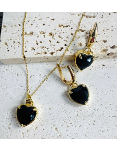 Komplet Naszyjnik z zawieszką STAL CHIRURGICZNA KOLCZYKI...