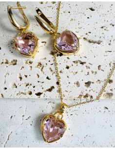 Komplet Naszyjnik z zawieszką STAL CHIRURGICZNA KOLCZYKI...