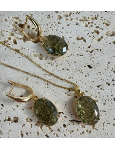 Komplet Naszyjnik z zawieszką STAL CHIRURGICZNA KOLCZYKI...