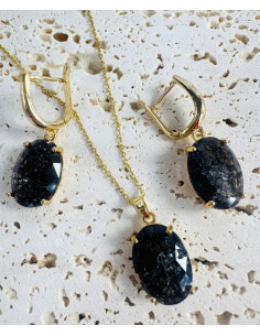 Komplet Naszyjnik z zawieszką STAL CHIRURGICZNA KOLCZYKI...