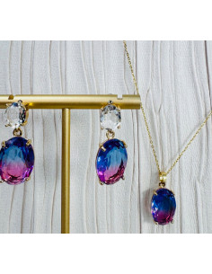 Komplet Naszyjnik z zawieszką STAL CHIRURGICZNA KOLCZYKI... 2