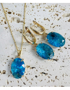 Komplet Naszyjnik z zawieszką STAL CHIRURGICZNA KOLCZYKI...