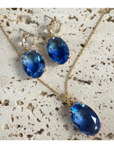 Komplet Naszyjnik z zawieszką STAL CHIRURGICZNA KOLCZYKI...