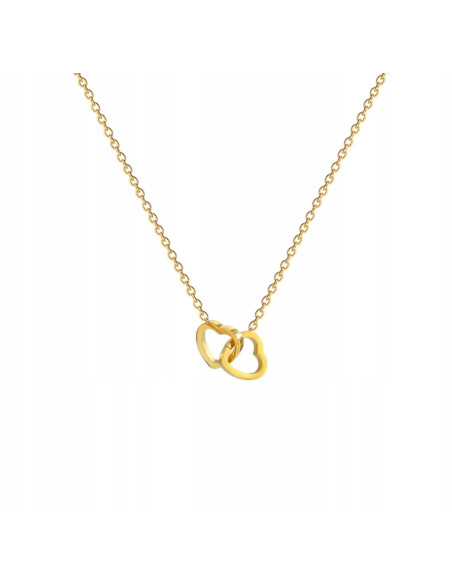 Naszyjnik ze stali chirurgicznej Lolita Accessories Złoty Serce