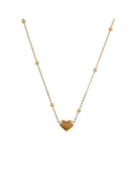 Naszyjnik ze stali chirurgicznej Lolita Accessories Złoty Serce