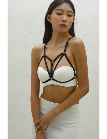 BIUSTONOSZ HARNESS UPRZĄŻ PASKI DO BIUSTONOSZA PASKI CHOKER