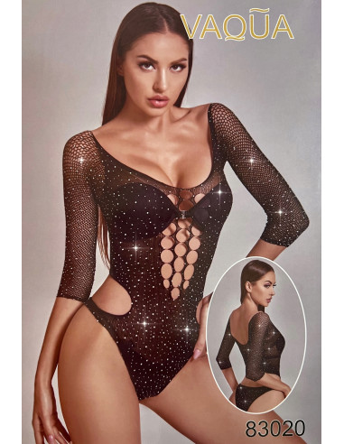 SEXI BODY Bodystocking z kamieniami BODY Z SIATKI