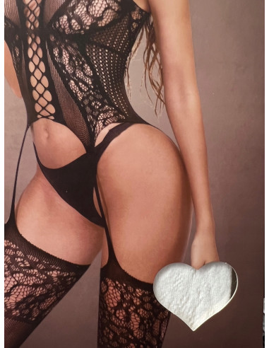 BODYSTOCKING KOBIECA Biała Siatka BIAŁE KOBIECE...