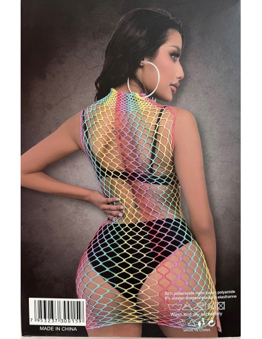 Bodystocking KOLOROWA Sukienka z kolorowej...