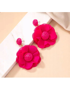 Kolczyki KWIATKI KWIATUSZKI BOHO MAXI KWIATY Lolita...