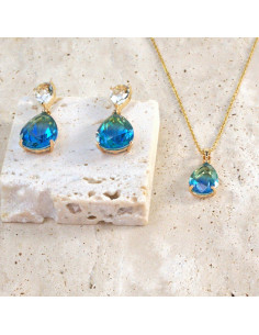 Komplet Naszyjnik z zawieszką STAL CHIRURGICZNA KOLCZYKI... 2