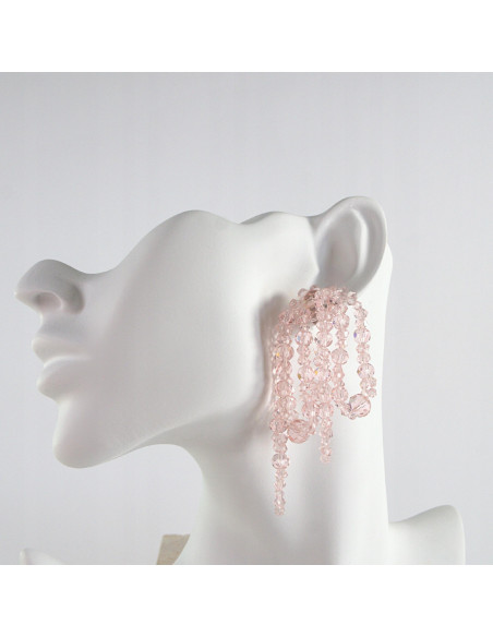 Kolczyki MAXI KOKARDKI Z KORALIKÓW XXL Lolita Accessories