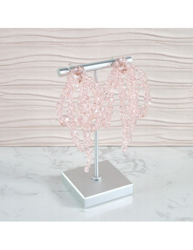 Kolczyki MAXI KOKARDKI Z KORALIKÓW XXL Lolita...