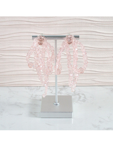 Kolczyki MAXI KOKARDKI Z KORALIKÓW XXL Lolita...