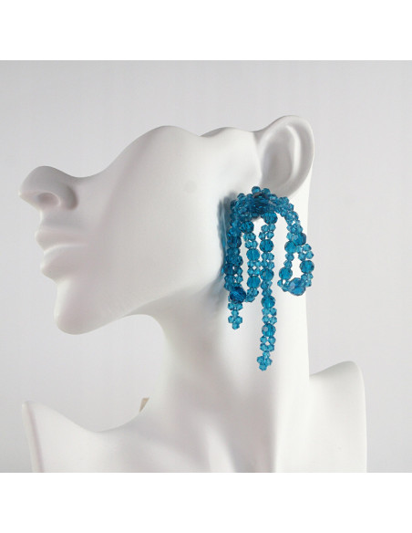 Kolczyki MAXI KOKARDKI Z KORALIKÓW XXL Lolita Accessories