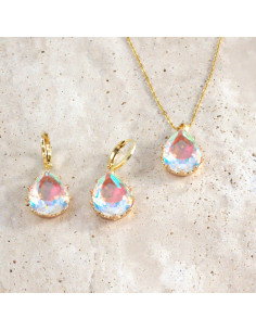 Komplet Naszyjnik z zawieszką STAL CHIRURGICZNA KOLCZYKI