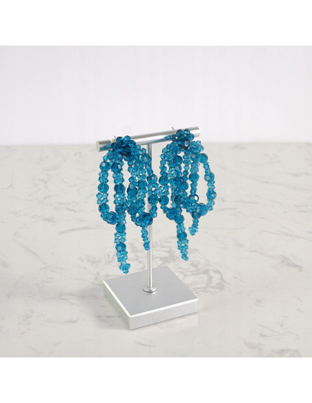 Kolczyki MAXI KOKARDKI Z KORALIKÓW XXL Lolita Accessories