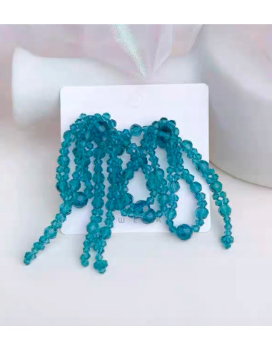 Kolczyki MAXI KOKARDKI Z KORALIKÓW XXL Lolita...