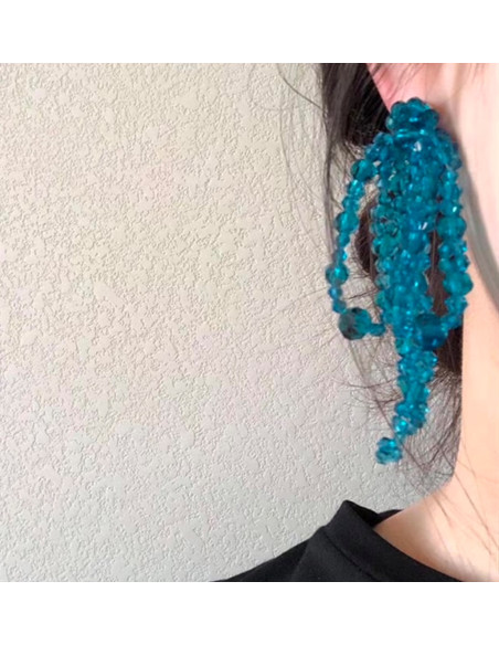 Kolczyki MAXI KOKARDKI Z KORALIKÓW XXL Lolita Accessories