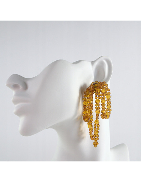 Kolczyki MAXI KOKARDKI Z KORALIKÓW XXL Lolita Accessories