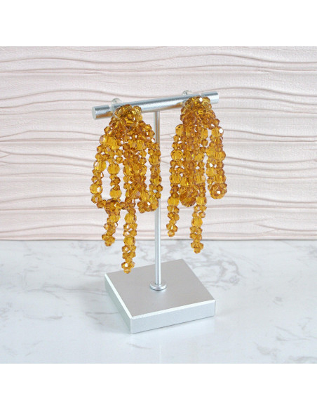 Kolczyki MAXI KOKARDKI Z KORALIKÓW XXL Lolita Accessories