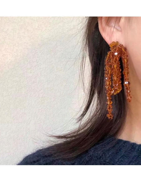 Kolczyki MAXI KOKARDKI Z KORALIKÓW XXL Lolita Accessories